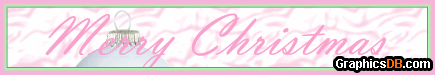 Pink Merry Christmas Banner