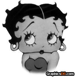 black and white betty boop