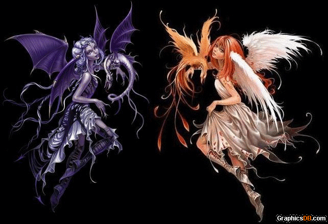 Dragon fairy and Angel Fairy