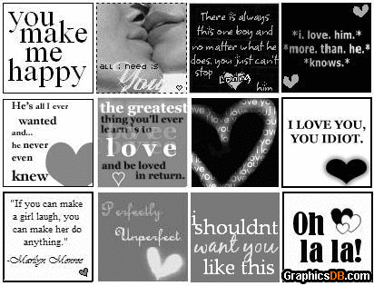 black and white i love you graphics