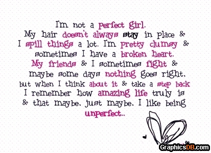 not a perfect girl