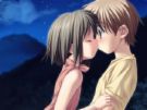 anime girl and boy kissing