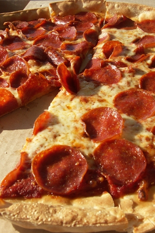 Pepperoni Pizza iPhone Wallpaper