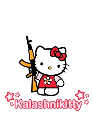 Hello Kitty AK 47 iPhone Wallpaper