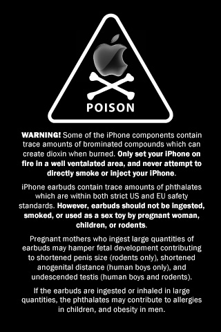 iPhone Health Warning iPhone Wallpaper
