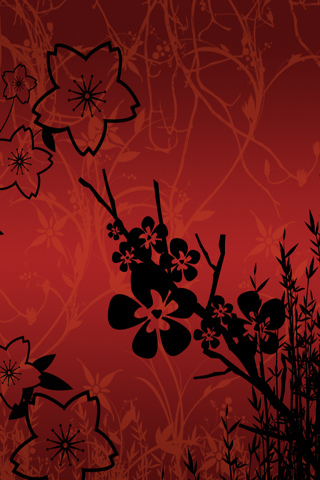 Red Flowers iPhone Wallpaper
