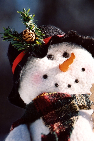 Snowman Doll iPhone Wallpaper