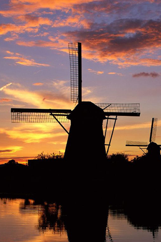 Windmill At Dusk