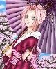Sakura in kimono outfit
