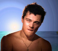 leonardo dicaprio at the beach-2178