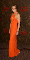 christa miller in a orange dress-10417