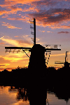 Windmill At Dusk iPhone Wallpaper