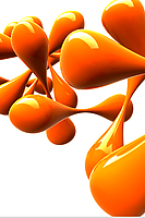 3D Orange Bar iPhone Wallpaper