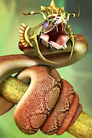 3D Snake King iPhone Wallpaper