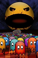 Angry Pac Man iPhone Wallpaper
