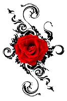 Red Ink Roses iPhone Wallpaper