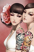 Tattoo Twins iPhone Wallpaper