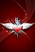 Winged Heart(1) iPhone Wallpaper