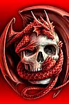 Red Dragon Skull