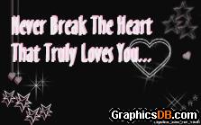 Never break the heart