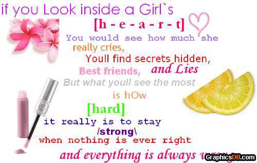 If you look inside a girls hea