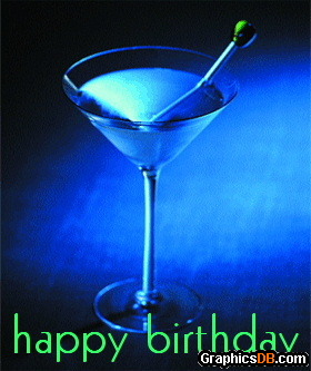 happy birthday martini
