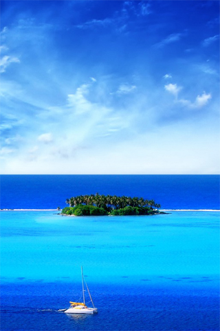 Alone Island iPhone Wallpaper