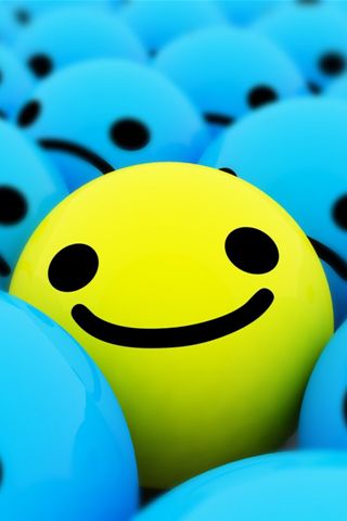 3D Smilies iPhone Wallpaper