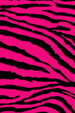 Hot Pink and Black Zebra iPhone Wallpaper