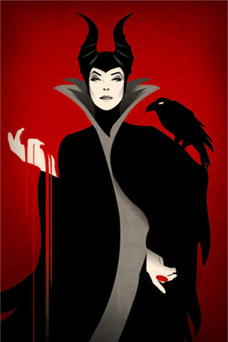 Maleficent and Diablo iPhone Wallpaper