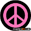 Pink and Black Peace Sign