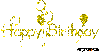 Happy Birthday (Yellow Glitter)