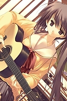 Guitar Girl iPhone Wallpaper